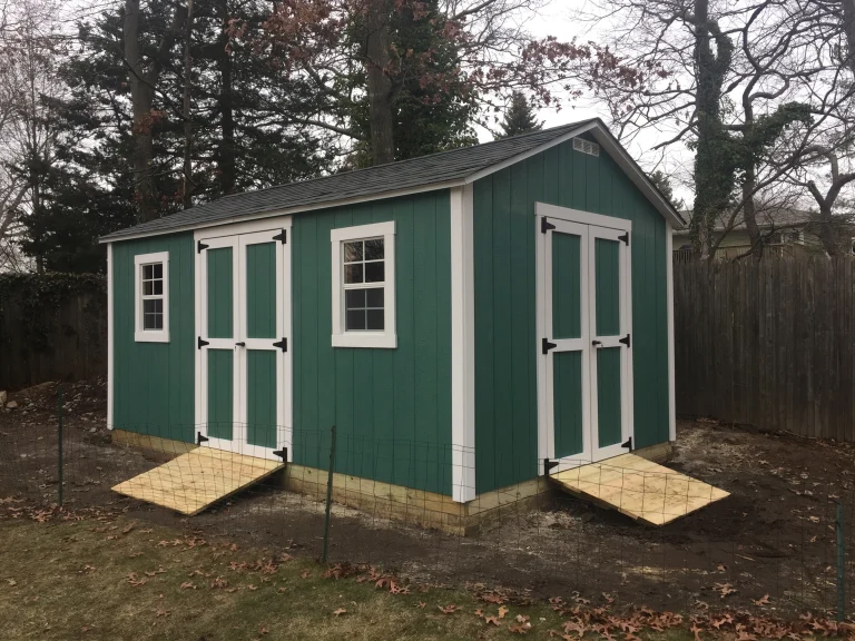 Superior Sheds 4 Green Shed with 2 Ramps 768x576
