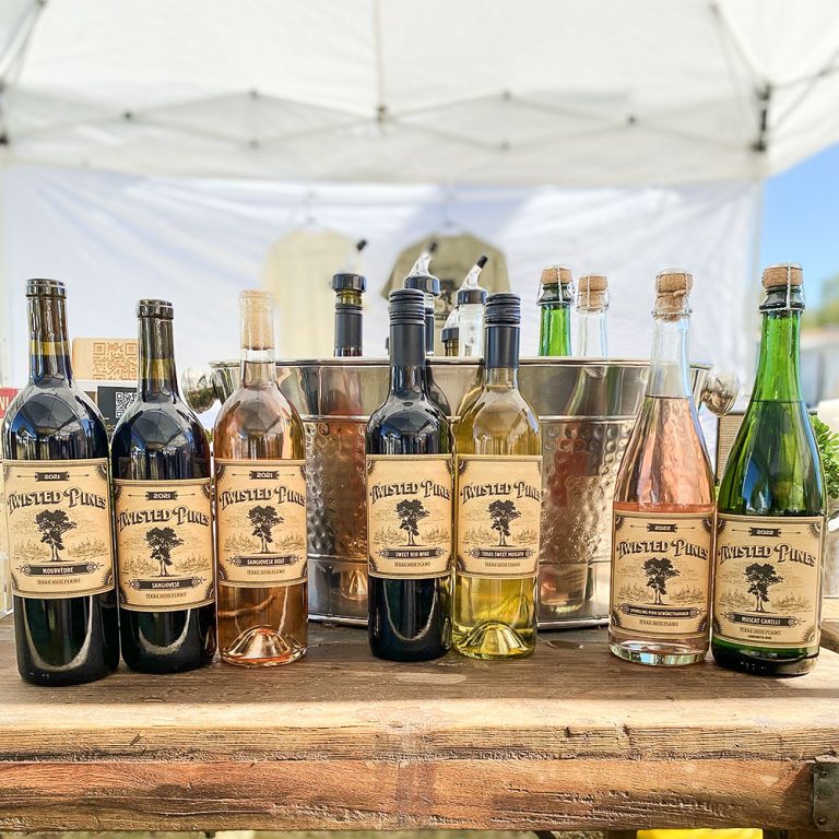 Twisted Pines Winery & Vineyard 7 Some of the wines 768x768